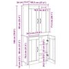 vidaXL Highboard Artisan Egetr&aelig; 69,5 x 34 x 90 cm Konstrueret tr&aelig;