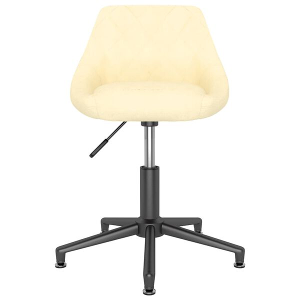 vidaXL drejelig spisebordsstol fl&oslash;jl cremefarvet