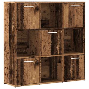 vidaXL bogreol 90x28x90 cm konstrueret tr&aelig; antikt tr&aelig;