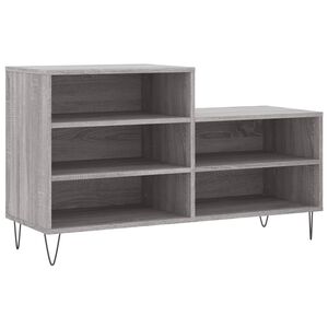 vidaXL skoskab 102x36x60 cm konstrueret tr&aelig; gr&aring; sonoma-eg