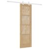 vidaXL Skyded&oslash;r Natur og hvid 61 x 198,5 cm Massivt fyrretr&aelig;