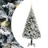vidaXL Kunstigt juletr&aelig; med stativ Hvid 150 cm PVC og St&aring;l og Plastik