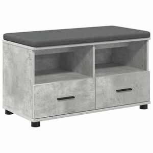vidaXL Hallb&aelig;nk BetonGr&aring; 80 x 38 x 46 cm Kunstigt tr&aelig; og stof