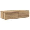 vidaXL v&aelig;ghylde med skuffer 60x26,5x15 cm konstrueret tr&aelig; egetr&aelig;sfarve