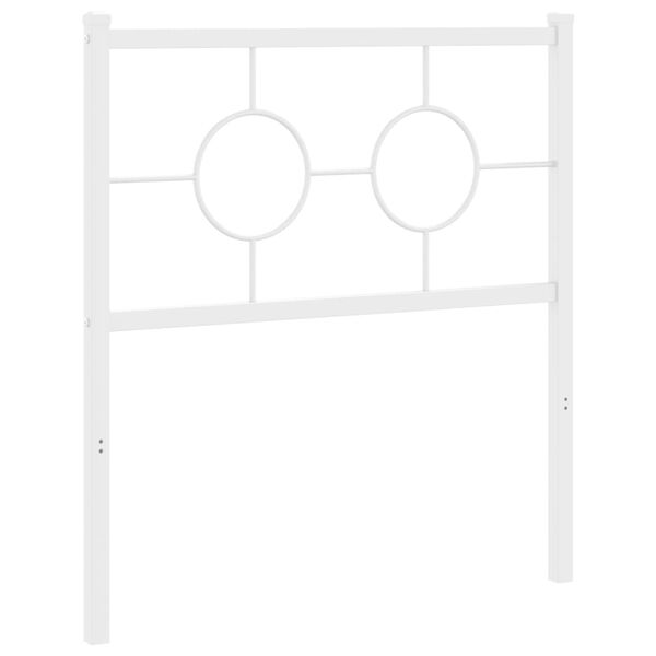 vidaXL sengegavl 80 cm metal hvid