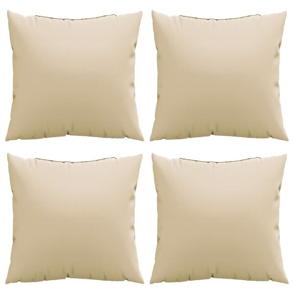 vidaXL sofapuder 4 stk. 40x40 cm stof beige