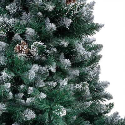vidaXL juletræ med lys + julekugler og grankogler 240 cm