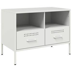 vidaXL tv-bord 68x39x50,5 cm st&aring;l hvid