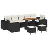 vidaXL Havesofa S&aelig;t 10 pcs Sort polyrattan