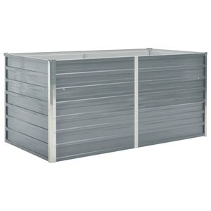 vidaXL h&aelig;vet havekasse 160 x 80 x 77 gr&aring;t galvaniseret st&aring;l