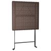 vidaXL foldbart bistrobord 55x54x71 cm polyrattan brun