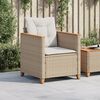 vidaXL havestole med hynder polyrattan beige
