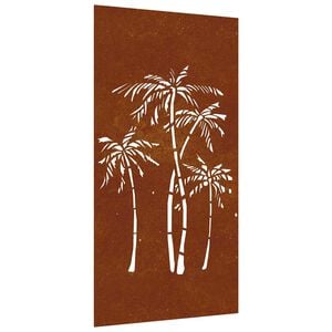 vidaXL udend&oslash;rs v&aelig;gdekoration 105x55 cm palmedesign cortenst&aring;l