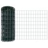 vidaXL Eurohegn med stolpe 10 x 0,4 m PVC-belagt st&aring;l Gr&oslash;n Mesh