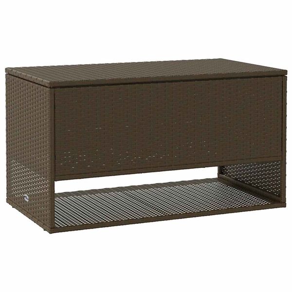 vidaXL udendørs hyndeboks 100x55x55,5 cm polyrattan brun