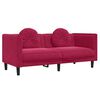 vidaXL 2-personers sofa med hynder velour vinr&oslash;d