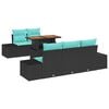 vidaXL Havesofa S&aelig;t 6 stk. Sort Poly rattan