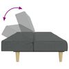 vidaXL 2-personers sovesofa med fodskammel stof m&oslash;rkegr&aring;