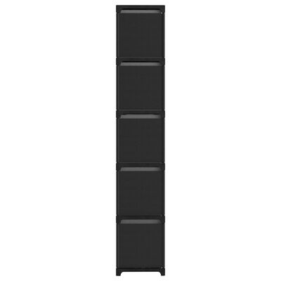 vidaXL reol med 15 rum og kasser 103x30x175,5 cm stof sort