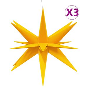vidaXL juledekorationer med LED-lys 3 stk. 100 cm foldbar gul