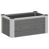 vidaXL H&oslash;jbed Gr&aring; 50 x 30 x 22 cm WPC og Aluminium