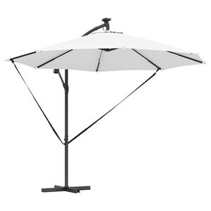 vidaXL Parasol Sandfarvet 294 x 294 x 248 cm Polyester og Aluminium