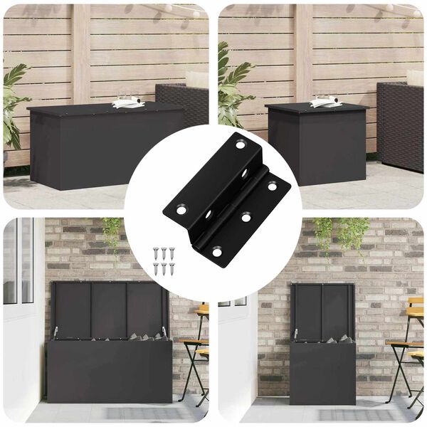 vidaXL H&aelig;ngsel 12 pcs Sort 38 x 17 x 60 mm Jern