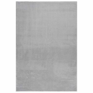 vidaXL gulvt&aelig;ppe 160x230 cm bl&oslash;dt plys skridsikkert vaskbart lysegr&aring;