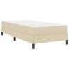 vidaXL Box spring seng med madras Creme 100 x 200 cm Stof