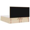 vidaXL osmannisk sengeramme med madras 180x200 cm stof cremefarvet