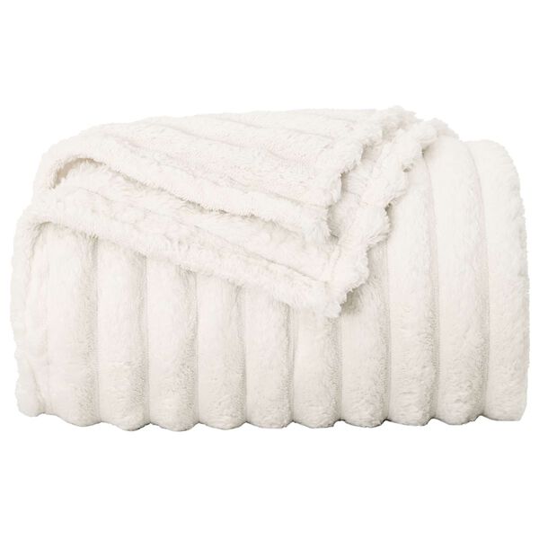 vidaXL Throw t&aelig;ppe Creme 270 x 240 cm Fleece