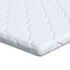 vidaXL Kokos toppers Hvid 180 x 200 cm Jacquard stof