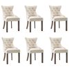 vidaXL spisebordsstole 6 stk. stof beige