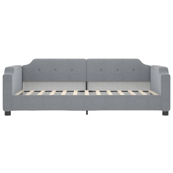 vidaXL daybed med madras 90x190 cm stof lysegr&aring;