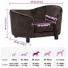 vidaXL hundesofa 69x49x40 cm plys brun