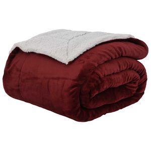 vidaXL T&aelig;ppe Bordeaux R&oslash;d 220 x 240 cm 2.67 kg Fleece