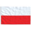 vidaXL Polen flag og flagstang 6,08 m aluminium