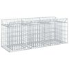 vidaXL Gabion h&oslash;jbed 150 x 50 x 60 cm Galvaniseret st&aring;l S&oslash;lv