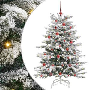 vidaXL Kunstigt Hinged Juletr&aelig; Hvid 150 cm PE og PVC