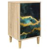 vidaXL Natskab WIJHE Sonoma-eg 36 x 33 x 60 cm Konstrueret tr&aelig;