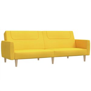 vidaXL 2-personers sovesofa stof gul