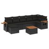 vidaXL Patio Sofa Set 8-personers Black