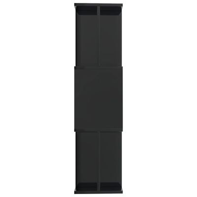vidaXL bogskab/rumdeler 80 x 24 x 96 cm spånplade sort højglans