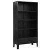 vidaXL bogreol industriel 90 x 40 x 180 cm st&aring;l sort