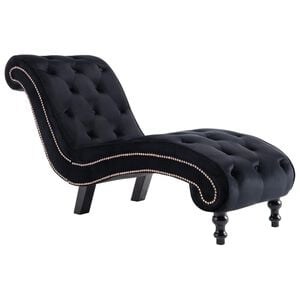 vidaXL chaiselong sort fl&oslash;jl