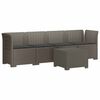 vidaXL 4-personers have-sofa med puder i rattan-look PP Lysegr&aring;
