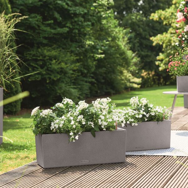 LECHUZA plantekrukke BALCONERA Stone 50 ALL-IN-ONE grå