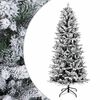 vidaXL Kunstigt Hinged Juletr&aelig; 150 cm PVC og PE Gr&oslash;n og Hvid