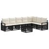 vidaXL Havesofa S&aelig;t 8 stk. Sort polyrattan