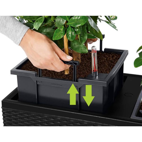 LECHUZA plantekrukke TRIO Stone 30 ALL-IN-ONE grafitsort